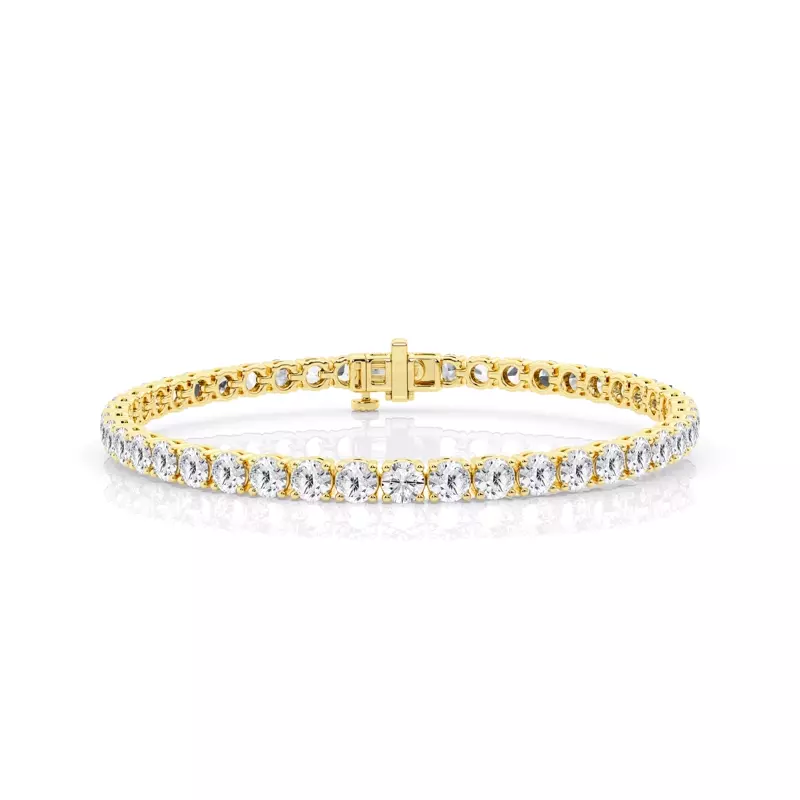 14K Yellow Gold Four-Prong Diamond Tennis Bracelet (7 ct. tw.)